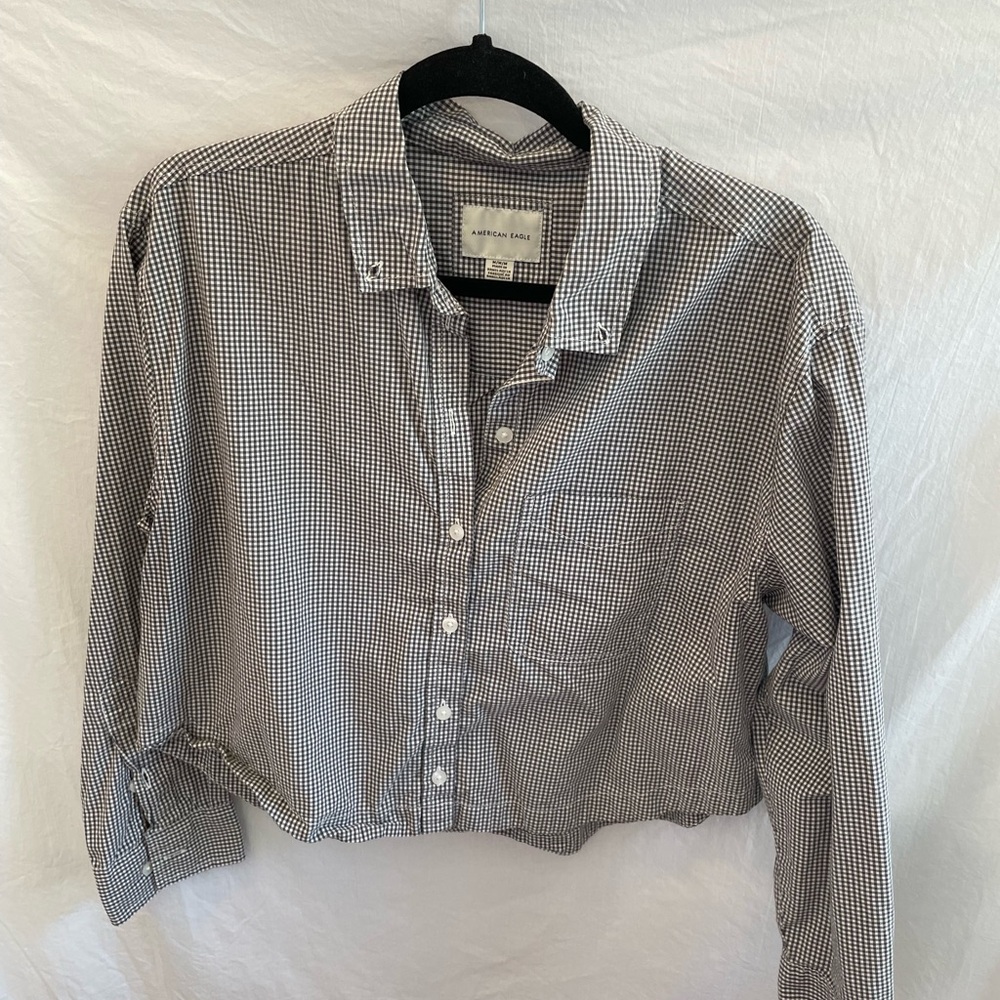 American Eagle Outfitters Monochrome Checkered Shirt
